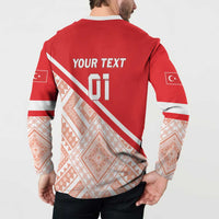 Custom Turkey 2024 Football Button Sweatshirt Ay Yldzllar Biz Bitti Demeden Bitmez - Wonder Print Shop