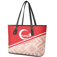 Turkey 2024 Football Leather Tote Bag Ay Yldzllar Biz Bitti Demeden Bitmez - Wonder Print Shop