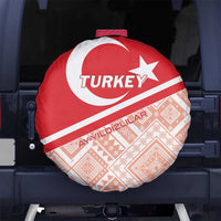Turkey 2024 Football Spare Tire Cover Ay Yldzllar Biz Bitti Demeden Bitmez - Wonder Print Shop