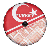 Turkey 2024 Football Spare Tire Cover Ay Yldzllar Biz Bitti Demeden Bitmez - Wonder Print Shop