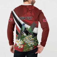 Personalized Trinidad and Tobago Button Sweatshirt Cairi Land of the Humming Bird - Wonder Print Shop