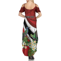 Personalized Trinidad and Tobago Family Matching Summer Maxi Dress and Hawaiian Shirt Cairi Land of the Humming Bird - Wonder Print Shop