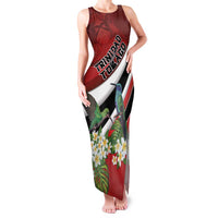 Personalized Trinidad and Tobago Family Matching Tank Maxi Dress and Hawaiian Shirt Cairi Land of the Humming Bird - Wonder Print Shop