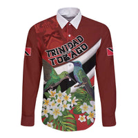 Personalized Trinidad and Tobago Long Sleeve Button Shirt Cairi Land of the Humming Bird - Wonder Print Shop