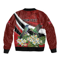 Personalized Trinidad and Tobago Sleeve Zip Bomber Jacket Cairi Land of the Humming Bird - Wonder Print Shop