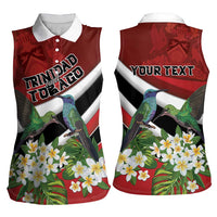 Personalized Trinidad and Tobago Women Sleeveless Polo Shirt Cairi Land of the Humming Bird - Wonder Print Shop