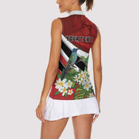 Personalized Trinidad and Tobago Women Sleeveless Polo Shirt Cairi Land of the Humming Bird - Wonder Print Shop