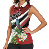 Personalized Trinidad and Tobago Women Sleeveless Polo Shirt Cairi Land of the Humming Bird - Wonder Print Shop