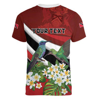 Personalized Trinidad and Tobago Women V-Neck T-Shirt Cairi Land of the Humming Bird - Wonder Print Shop