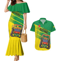Personalized French Guiana Couples Matching Mermaid Dress and Hawaiian Shirt Lagwiyann In My Heart - Wonder Print Shop