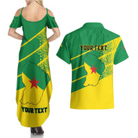 Personalized French Guiana Couples Matching Summer Maxi Dress and Hawaiian Shirt Lagwiyann In My Heart - Wonder Print Shop