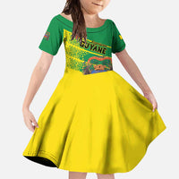 Personalized French Guiana Family Matching Short Sleeve Bodycon Dress and Hawaiian Shirt Lagwiyann In My Heart - Wonder Print Shop