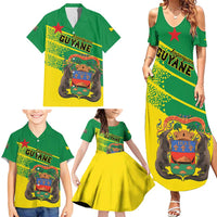 Personalized French Guiana Family Matching Summer Maxi Dress and Hawaiian Shirt Lagwiyann In My Heart - Wonder Print Shop