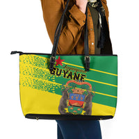 French Guiana Leather Tote Bag Lagwiyann In My Heart - Wonder Print Shop