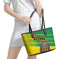 French Guiana Leather Tote Bag Lagwiyann In My Heart - Wonder Print Shop