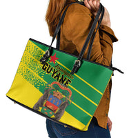 French Guiana Leather Tote Bag Lagwiyann In My Heart - Wonder Print Shop