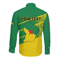 Personalized French Guiana Long Sleeve Button Shirt Lagwiyann In My Heart - Wonder Print Shop