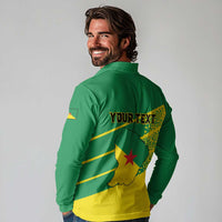 Personalized French Guiana Long Sleeve Polo Shirt Lagwiyann In My Heart - Wonder Print Shop