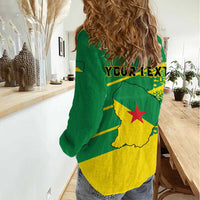 Personalized French Guiana Women Casual Shirt Lagwiyann In My Heart - Wonder Print Shop
