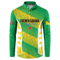Custom French Guiana Football Button Sweatshirt Go Les Yana Dokos - Wonder Print Shop
