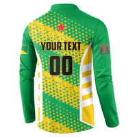 Custom French Guiana Football Button Sweatshirt Go Les Yana Dokos - Wonder Print Shop