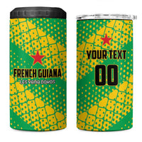 Custom French Guiana Football 4 in 1 Can Cooler Tumbler Go Les Yana Dokos - Wonder Print Shop