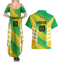 Custom French Guiana Football Couples Matching Summer Maxi Dress and Hawaiian Shirt Go Les Yana Dokos - Wonder Print Shop