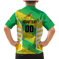 Custom French Guiana Football Family Matching Mermaid Dress and Hawaiian Shirt Go Les Yana Dokos - Wonder Print Shop