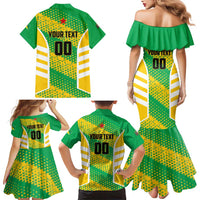 Custom French Guiana Football Family Matching Mermaid Dress and Hawaiian Shirt Go Les Yana Dokos - Wonder Print Shop