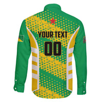 Custom French Guiana Football Family Matching Off The Shoulder Long Sleeve Dress and Hawaiian Shirt Go Les Yana Dokos - Wonder Print Shop