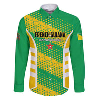 Custom French Guiana Football Family Matching Short Sleeve Bodycon Dress and Hawaiian Shirt Go Les Yana Dokos - Wonder Print Shop