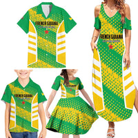 Custom French Guiana Football Family Matching Summer Maxi Dress and Hawaiian Shirt Go Les Yana Dokos - Wonder Print Shop