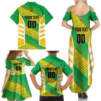 Custom French Guiana Football Family Matching Summer Maxi Dress and Hawaiian Shirt Go Les Yana Dokos - Wonder Print Shop