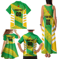 Custom French Guiana Football Family Matching Tank Maxi Dress and Hawaiian Shirt Go Les Yana Dokos - Wonder Print Shop
