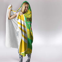 French Guiana Football Hooded Blanket Go Les Yana Dokos - Wonder Print Shop