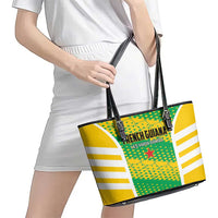 French Guiana Football Leather Tote Bag Go Les Yana Dokos - Wonder Print Shop