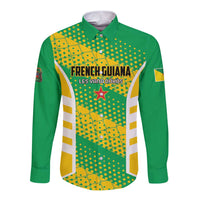 Custom French Guiana Football Long Sleeve Button Shirt Go Les Yana Dokos - Wonder Print Shop