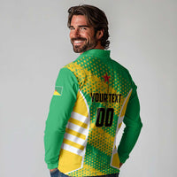Custom French Guiana Football Long Sleeve Polo Shirt Go Les Yana Dokos - Wonder Print Shop