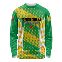 Custom French Guiana Football Long Sleeve Shirt Go Les Yana Dokos - Wonder Print Shop