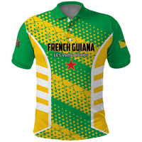 Custom French Guiana Football Polo Shirt Go Les Yana Dokos - Wonder Print Shop