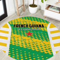 French Guiana Football Round Carpet Go Les Yana Dokos - Wonder Print Shop