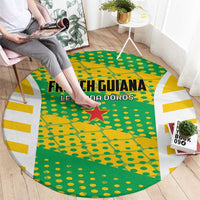 French Guiana Football Round Carpet Go Les Yana Dokos - Wonder Print Shop