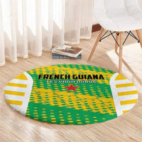 French Guiana Football Round Carpet Go Les Yana Dokos - Wonder Print Shop