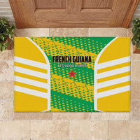 French Guiana Football Rubber Doormat Go Les Yana Dokos - Wonder Print Shop