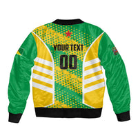 Custom French Guiana Football Sleeve Zip Bomber Jacket Go Les Yana Dokos - Wonder Print Shop