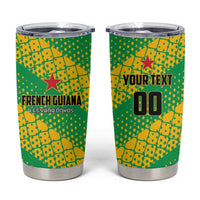 Custom French Guiana Football Tumbler Cup Go Les Yana Dokos - Wonder Print Shop