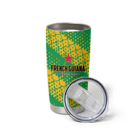 Custom French Guiana Football Tumbler Cup Go Les Yana Dokos - Wonder Print Shop