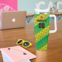 Custom French Guiana Football Tumbler With Handle Go Les Yana Dokos - Wonder Print Shop