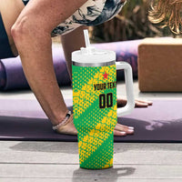 Custom French Guiana Football Tumbler With Handle Go Les Yana Dokos - Wonder Print Shop