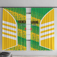 French Guiana Football Window Curtain Go Les Yana Dokos - Wonder Print Shop